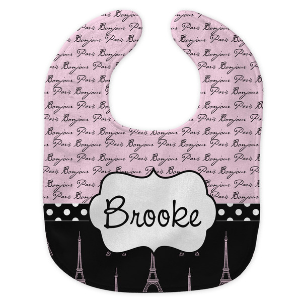 Paris Bonjour and Eiffel Tower New Bib Flat Approval