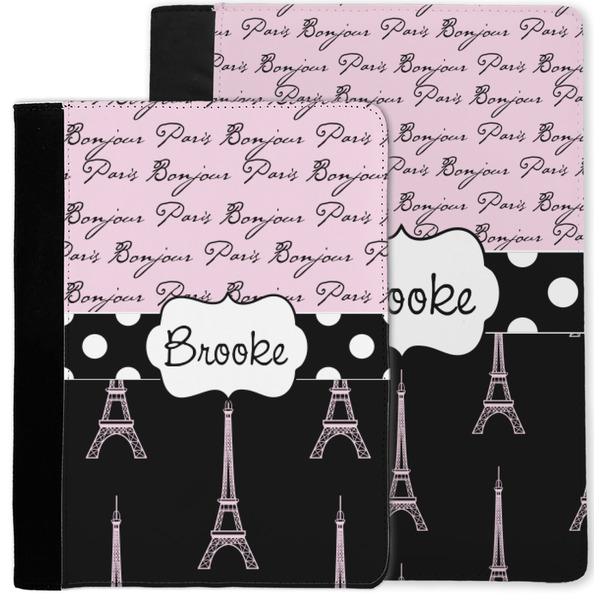 Paris Bonjour and Eiffel Tower Notebook Padfolio - MAIN