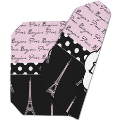 Paris Bonjour and Eiffel Tower Dining Table Mat - Octagon (Double-Sided) w/ Name or Text