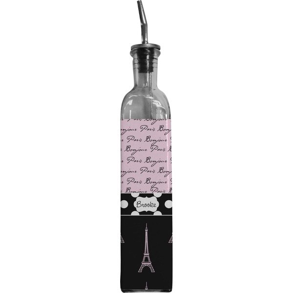 Custom Paris Bonjour and Eiffel Tower Oil Dispenser Bottle (Personalized)