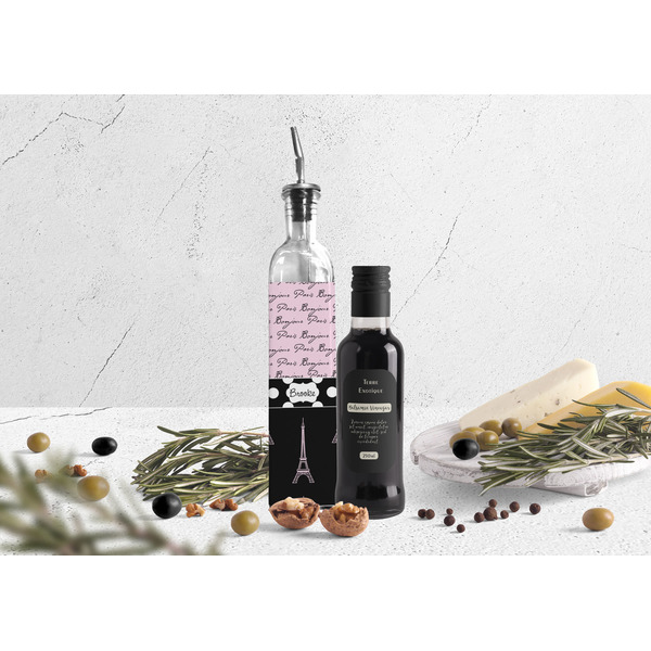 Paris Bonjour and Eiffel Tower Oil Dispenser Bottle - Lifestyle Photo