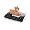 Paris Bonjour and Eiffel Tower Outdoor Dog Beds - Small - IN CONTEXT