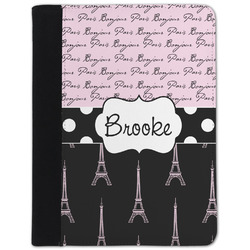 Paris Bonjour and Eiffel Tower Padfolio Clipboard - Small (Personalized)