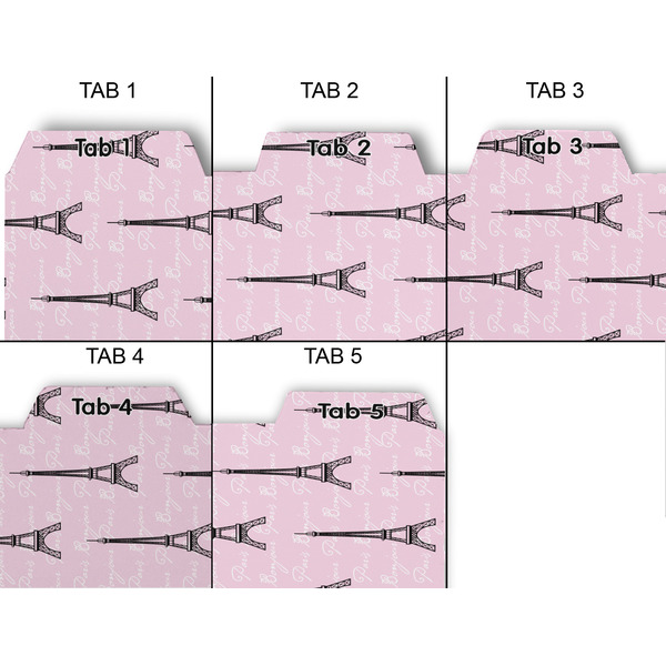 Paris Bonjour and Eiffel Tower Page Dividers - Set of 5 - Approval