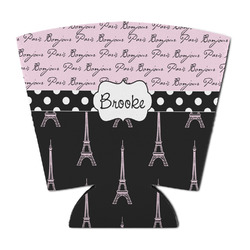 Paris Bonjour and Eiffel Tower Party Cup Sleeve - with Bottom (Personalized)