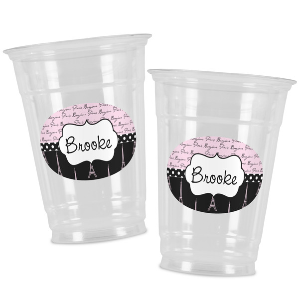 Paris Bonjour and Eiffel Tower Party Cups - 16oz - Alt View