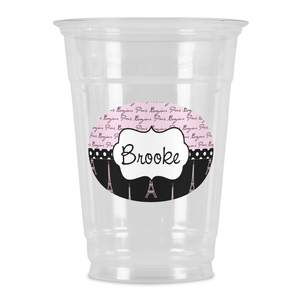 Custom Paris Bonjour and Eiffel Tower Party Cups - 16oz (Personalized)