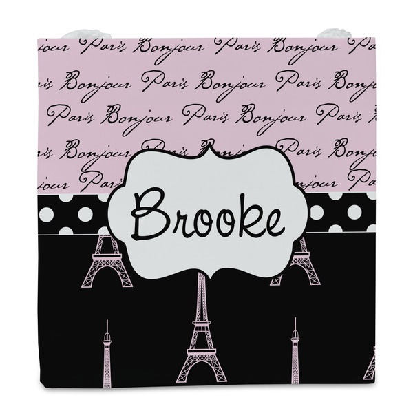 Paris Bonjour and Eiffel Tower Party Favor Gift Bag - Gloss - Front