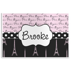 Paris Bonjour and Eiffel Tower Disposable Paper Placemats (Personalized)