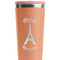 Paris Bonjour and Eiffel Tower Peach RTIC Everyday Tumbler - 28 oz. - Close Up