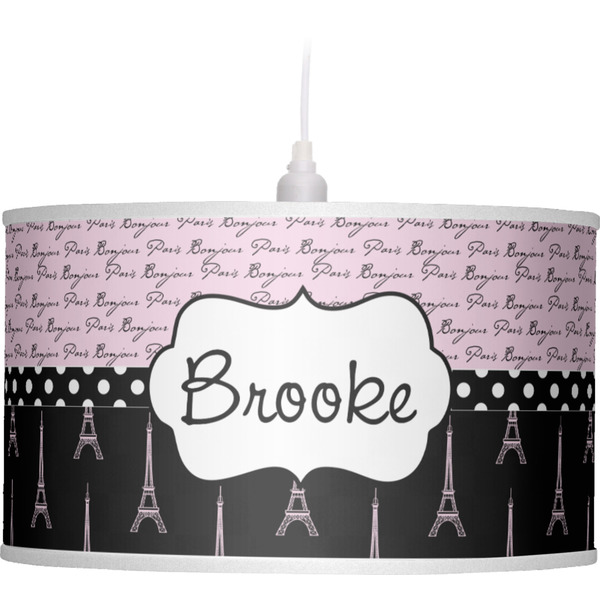 Paris Bonjour and Eiffel Tower Pendant Lamp Shade