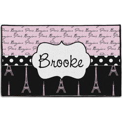 Paris Bonjour and Eiffel Tower Door Mat - 60"x36" (Personalized)