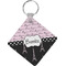 Paris Bonjour and Eiffel Tower Diamond Plastic Keychain w/ Name or Text
