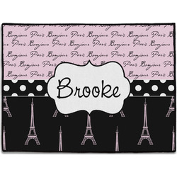 Paris Bonjour and Eiffel Tower Door Mat (Personalized)