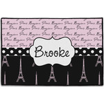 Paris Bonjour and Eiffel Tower Door Mat - 36"x24" (Personalized)