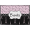 Paris Bonjour and Eiffel Tower Personalized Door Mat - 36x24 (APPROVAL)