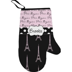 Paris Bonjour and Eiffel Tower Oven Mitt (Personalized)