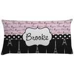 Paris Bonjour and Eiffel Tower Pillow Case (Personalized)