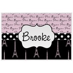 Paris Bonjour and Eiffel Tower Laminated Placemat w/ Name or Text
