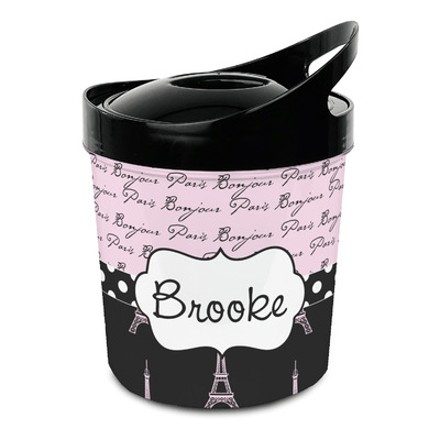Paris Bonjour and Eiffel Tower Plastic Ice Bucket (Personalized)