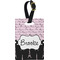 Paris Bonjour and Eiffel Tower Personalized Rectangular Luggage Tag