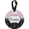 Paris Bonjour and Eiffel Tower Personalized Round Luggage Tag