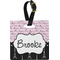 Paris Bonjour and Eiffel Tower Personalized Square Luggage Tag