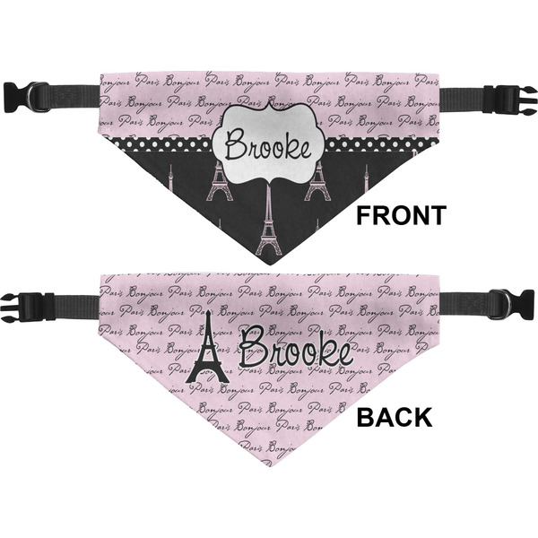 Paris Bonjour and Eiffel Tower Pet Bandana Approval