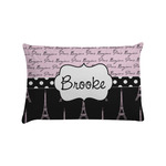 Paris Bonjour and Eiffel Tower Pillow Case - Standard (Personalized)