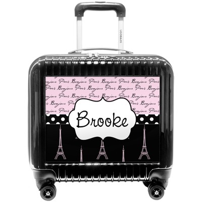 Paris Bonjour and Eiffel Tower Pilot / Flight Suitcase (Personalized)