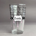 Paris Bonjour and Eiffel Tower Pint Glass - Full Print (Personalized)