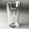 Paris Bonjour and Eiffel Tower Pint Glass - Engraved (Personalized)