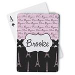 Paris Bonjour and Eiffel Tower Playing Cards (Personalized)