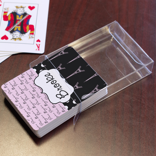 Paris Bonjour and Eiffel Tower Playing Cards - In Package