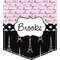 Paris Bonjour and Eiffel Tower Iron On Faux Pocket (Personalized)