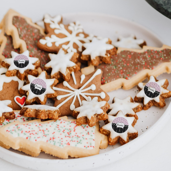 Paris Bonjour and Eiffel Tower Printed Icing Circle - XSmall - On XS Cookies