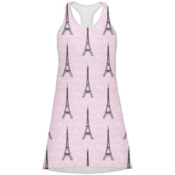 Paris Bonjour and Eiffel Tower Racerback Dress - Small (Personalized)