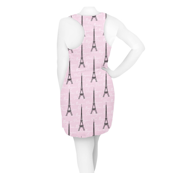 Paris Bonjour and Eiffel Tower Racerback Dress - On Model - Back