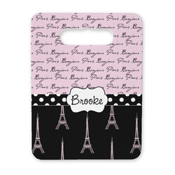 Paris Bonjour and Eiffel Tower Rectangular Trivet with Handle (Personalized)