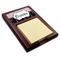 Paris Bonjour and Eiffel Tower Red Mahogany Sticky Note Holder - Angle