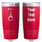Paris Bonjour and Eiffel Tower Red Polar Camel Tumbler - 20oz - Double Sided - Approval