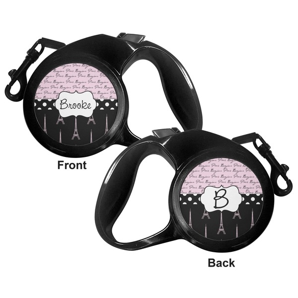 Paris Bonjour and Eiffel Tower Retractable Dog Leash - Small - Apvl
