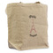 Paris Bonjour and Eiffel Tower Reusable Cotton Grocery Bag - Front View