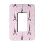Paris Bonjour and Eiffel Tower Rocker Style Light Switch Cover - Single Switch