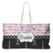 Paris Bonjour and Eiffel Tower Large Rope Tote Bag - Front View