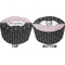 Paris Bonjour and Eiffel Tower Round Pouf Ottoman (Top and Bottom)