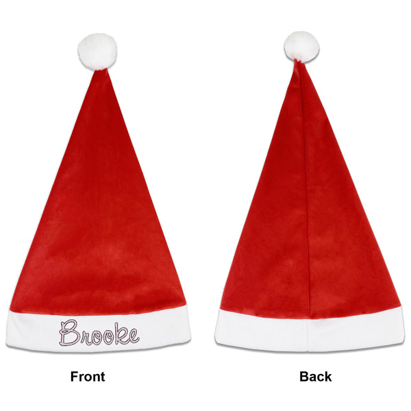 Paris Bonjour and Eiffel Tower Santa Hats - Front and Back (Single Print) APPROVAL