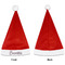 Paris Bonjour and Eiffel Tower Santa Hats - Front and Back (Single Print) APPROVAL