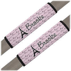 Paris Bonjour and Eiffel Tower Seat Belt Covers (Set of 2) (Personalized)