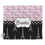 Paris Bonjour and Eiffel Tower Security Blankets - Double Sided (Personalized)
